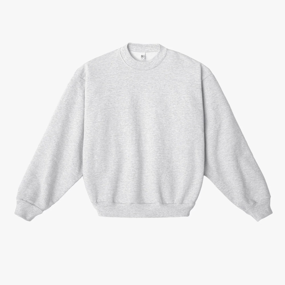 Los Angeles Apparel Crewneck Sweatshirt - Heather Gray size medium